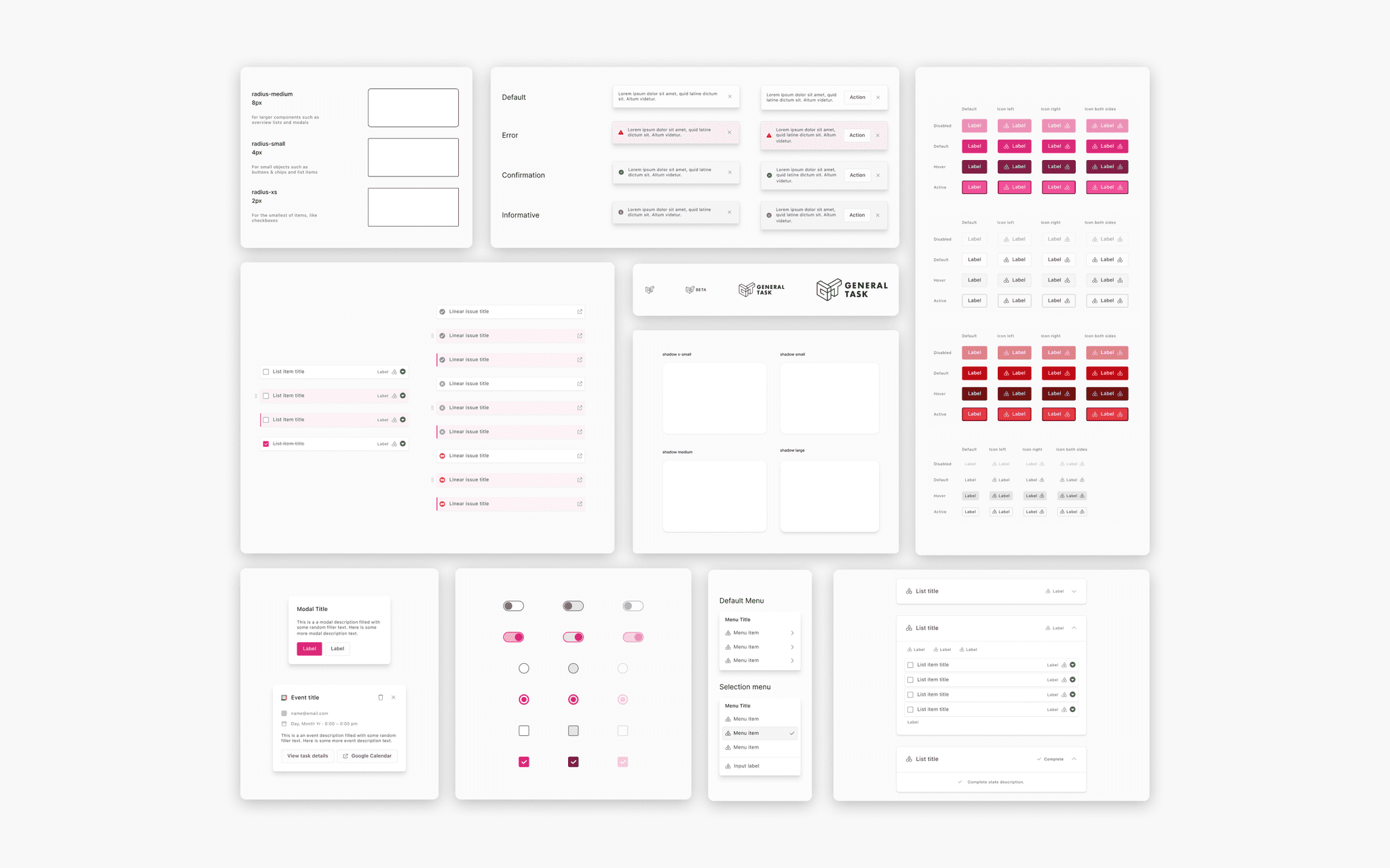 Design System — component library and visual language overview